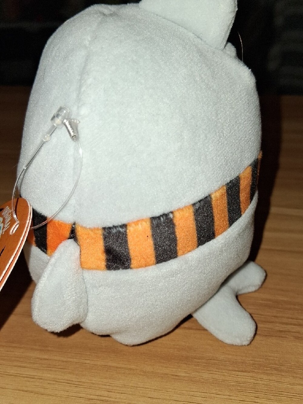 Squishmallows White Plush Shark with Orange and Black Striped Scarf - Picture 5 of 7